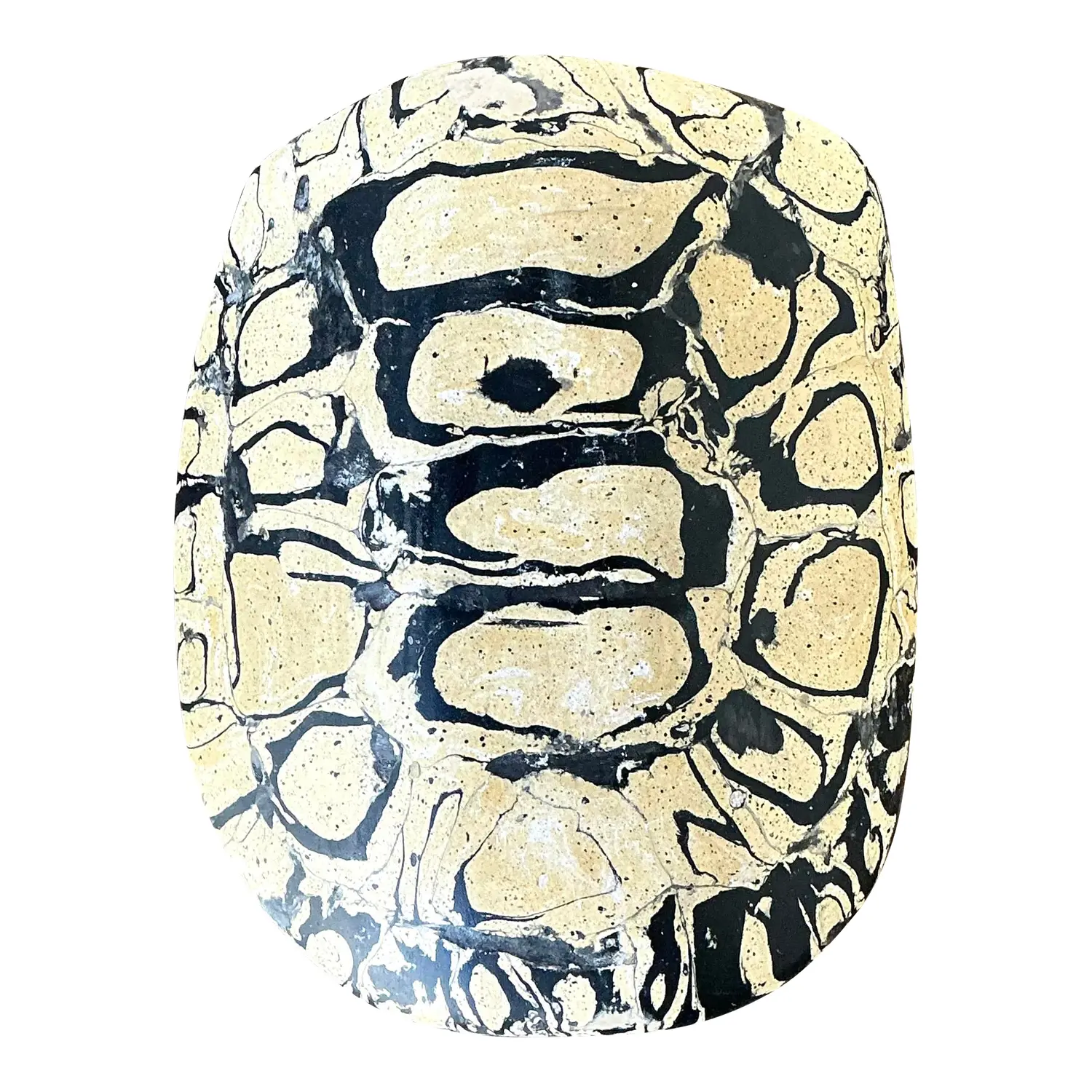 Vintage Scagliola Artisanal Pigmented Plaster Turtle Shell