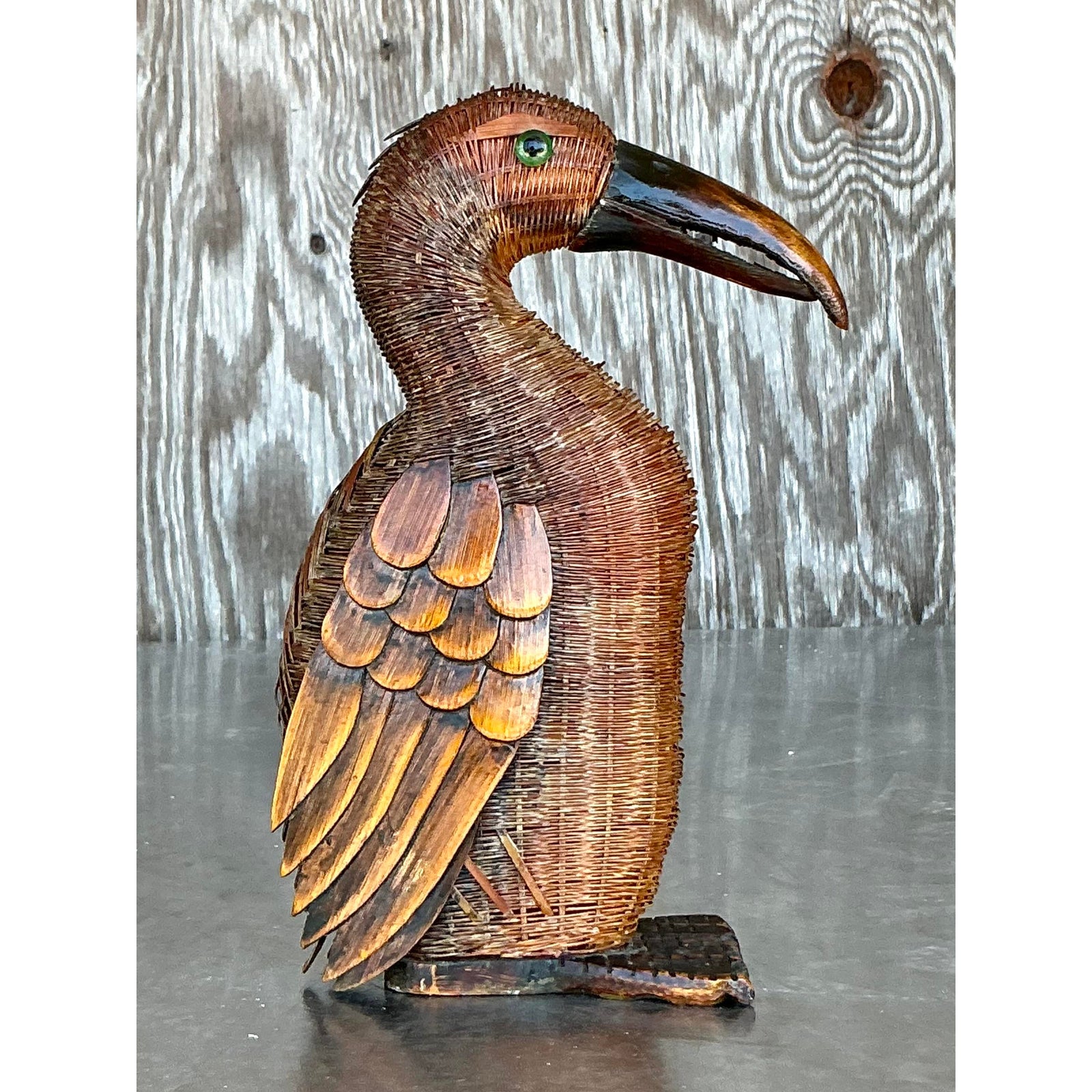 Vintage Shanghai Handicrafts Pelican - Top view