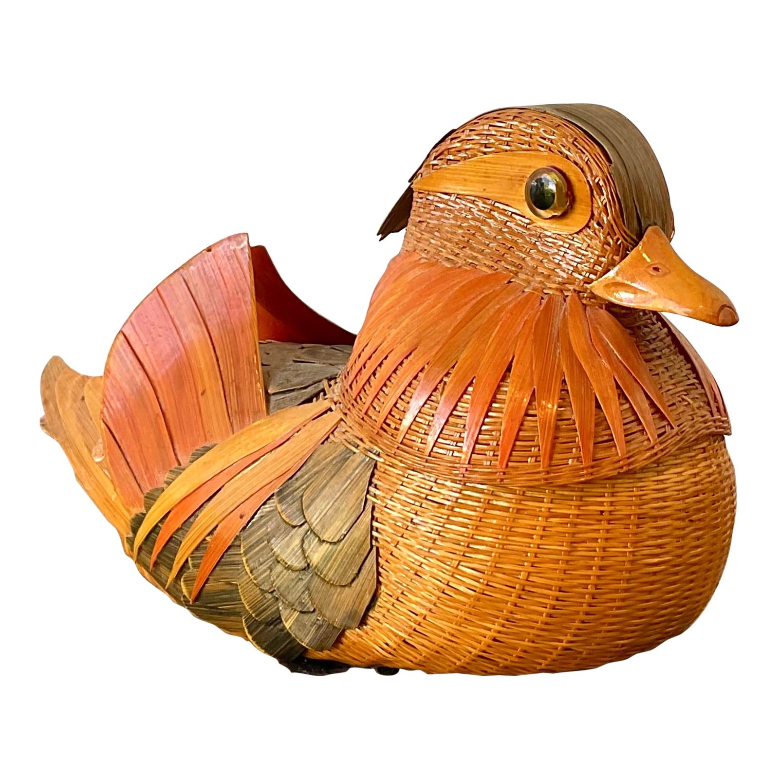 Vintage Shanghai Handicrafts Rattan Bird