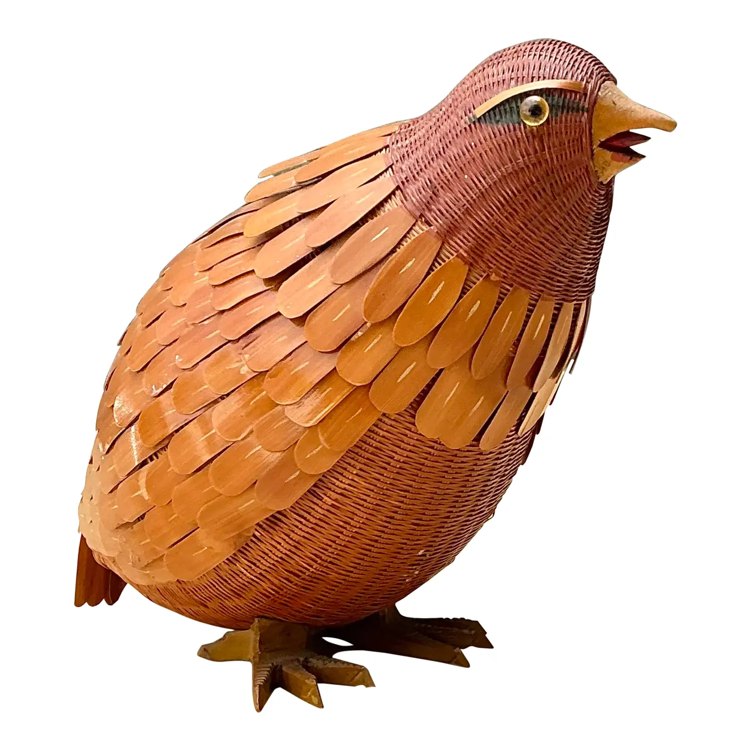 Vintage Shanghai Weave Bird Basket