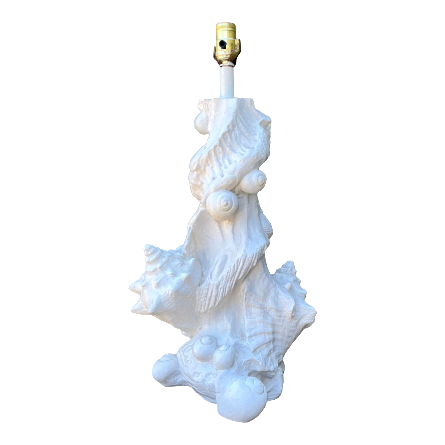 Vintage Sirmos Plaster Shell Lamp - Detail view