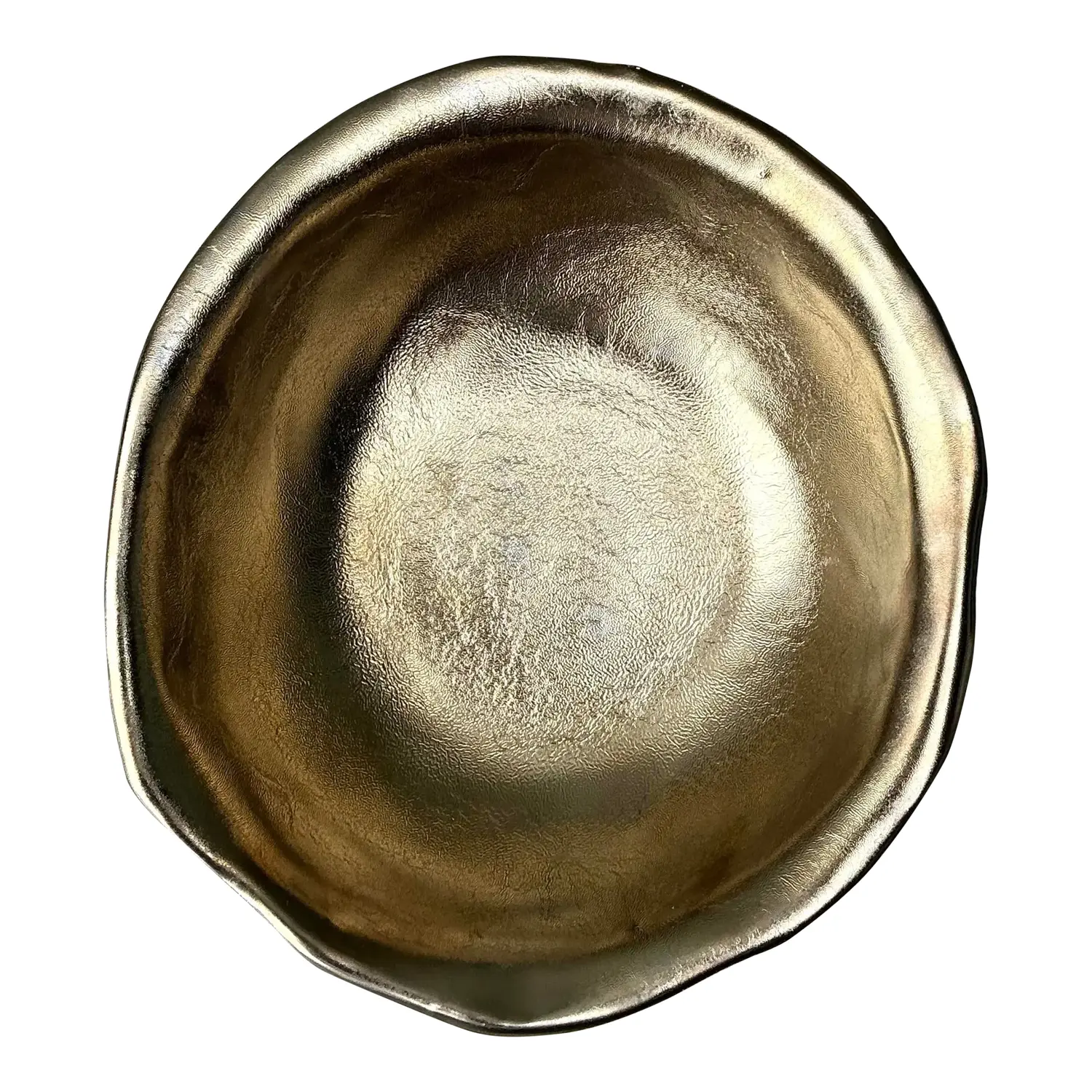Vintage Slab Built Bronzed Studio Pottery Bowl