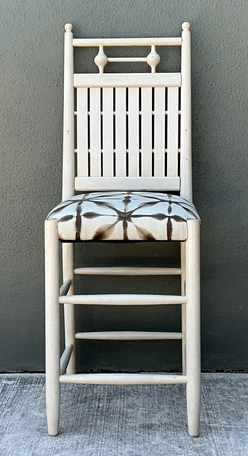 Vintage Slat Counter Stools - Side view