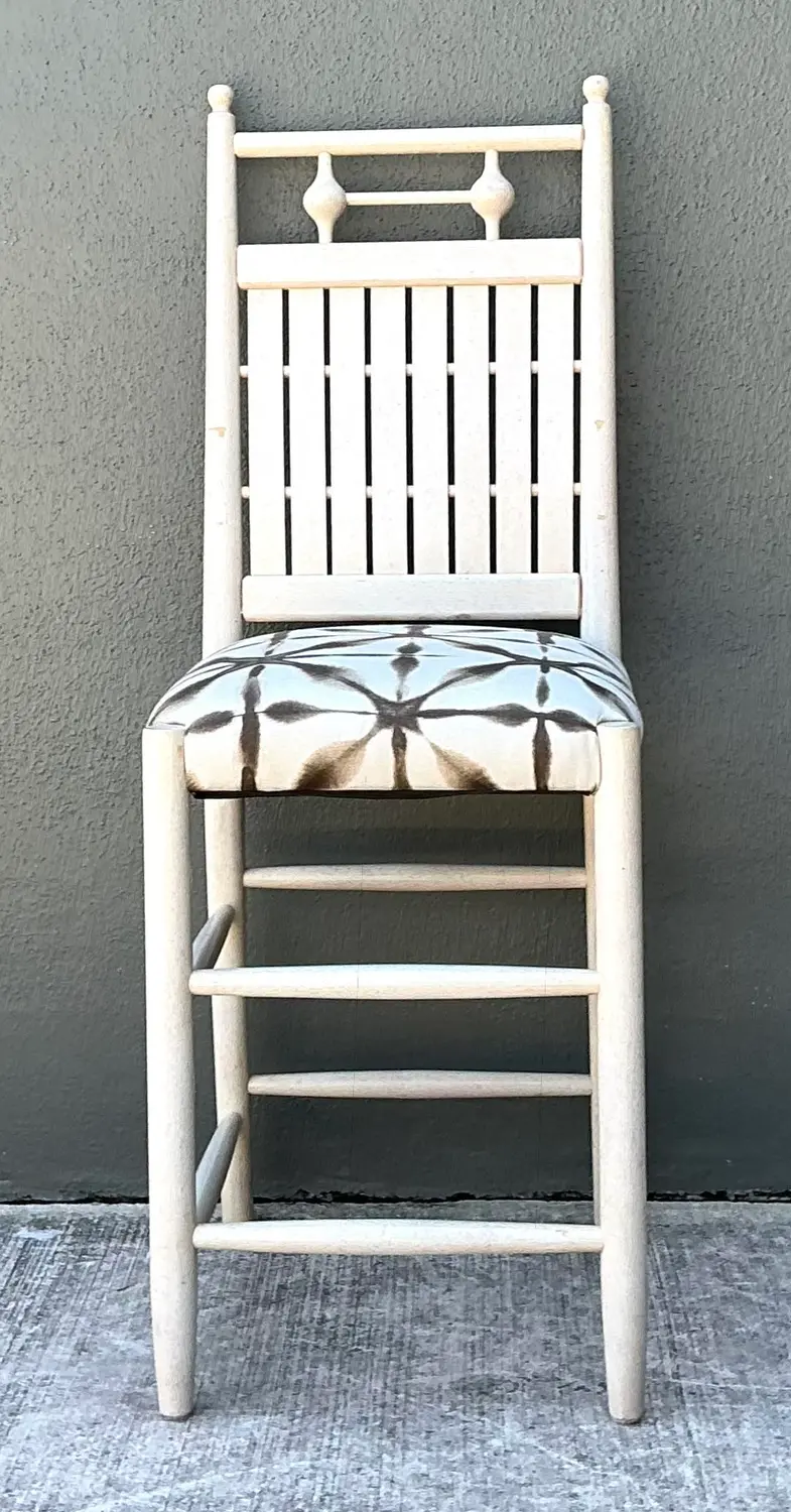Vintage Slat Counter Stools - Detail view