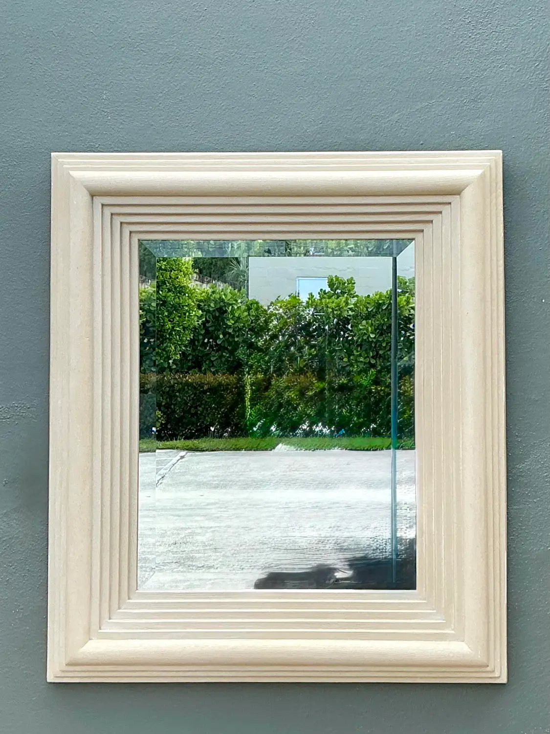 Vintage Stacked Wood Mirror - Detail view