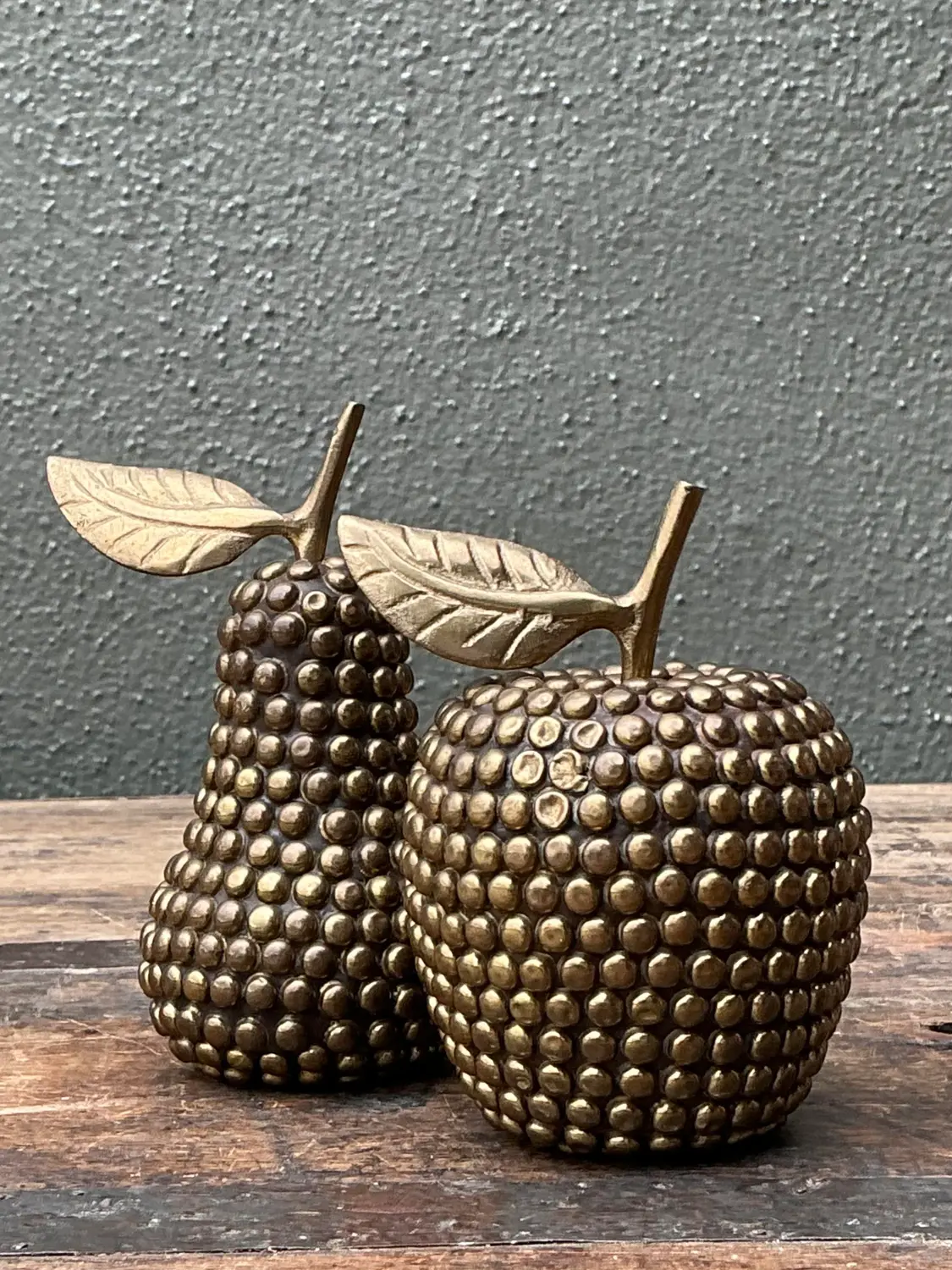 Vintage Studded Apple and Pear - Detail view
