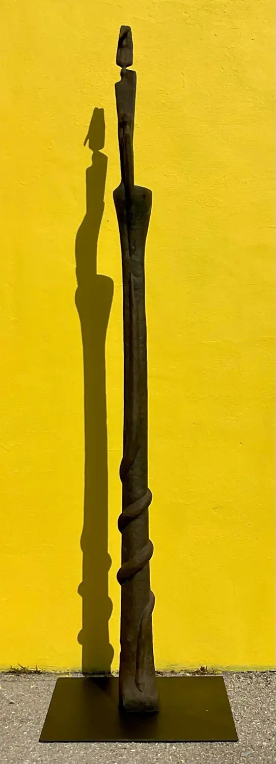 Vintage Surrealist Abstract Thom Cooney Crawford Bronze Totem Sculpture