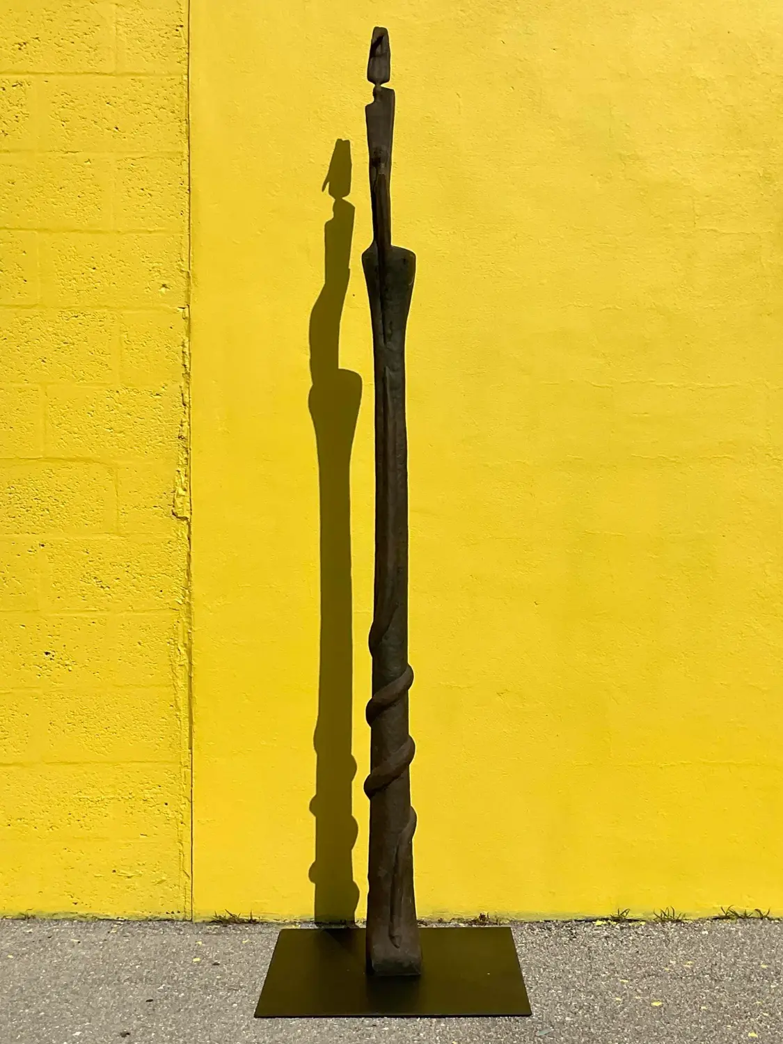 Vintage Surrealist Abstract Thom Cooney Crawford Bronze Totem Sculpture - Top view