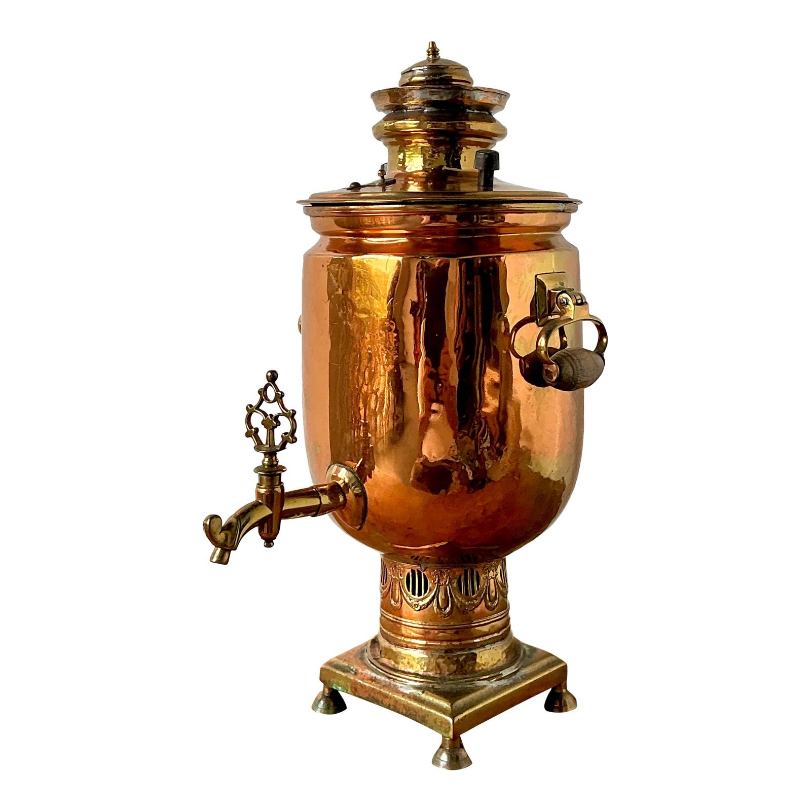 Vintage Swag Copper Samovar
