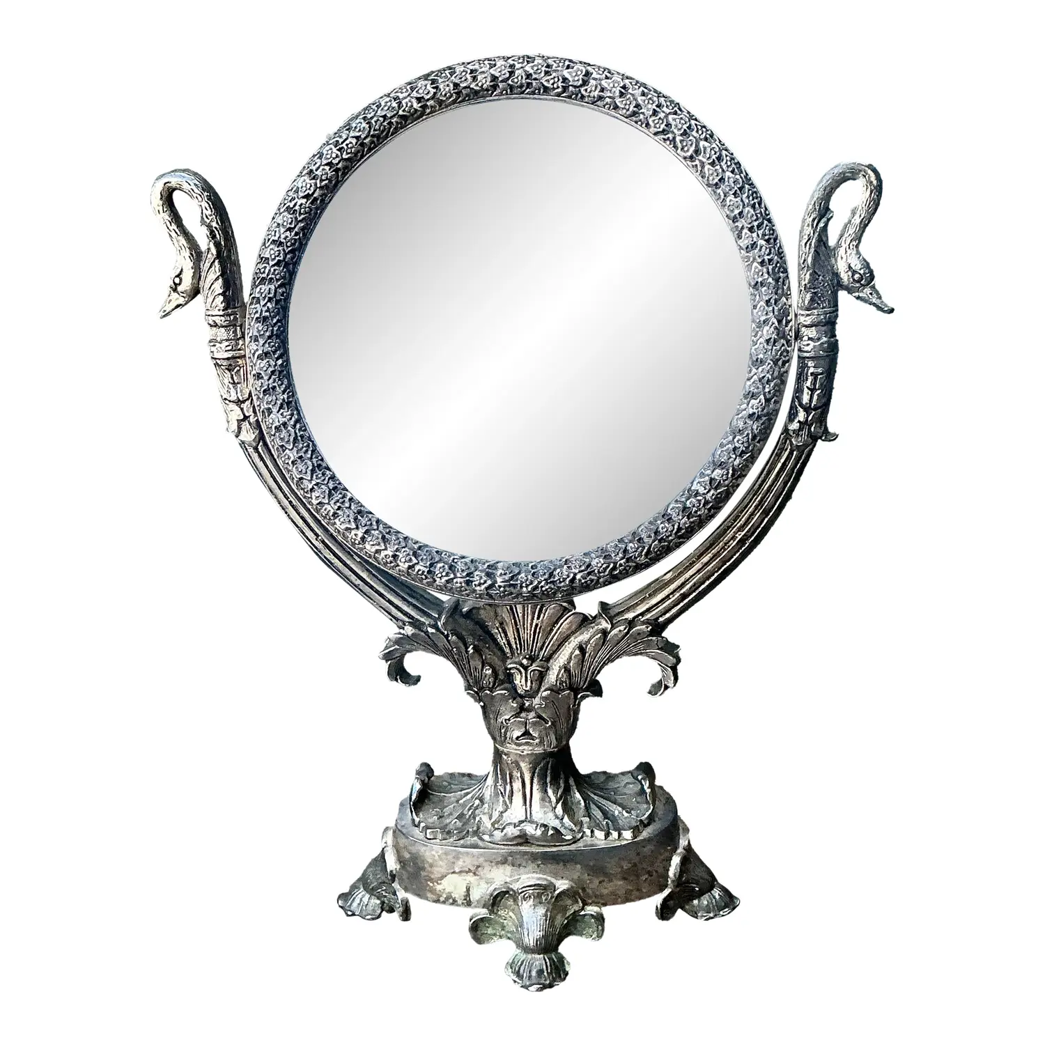 Vintage Swan Table Mirror