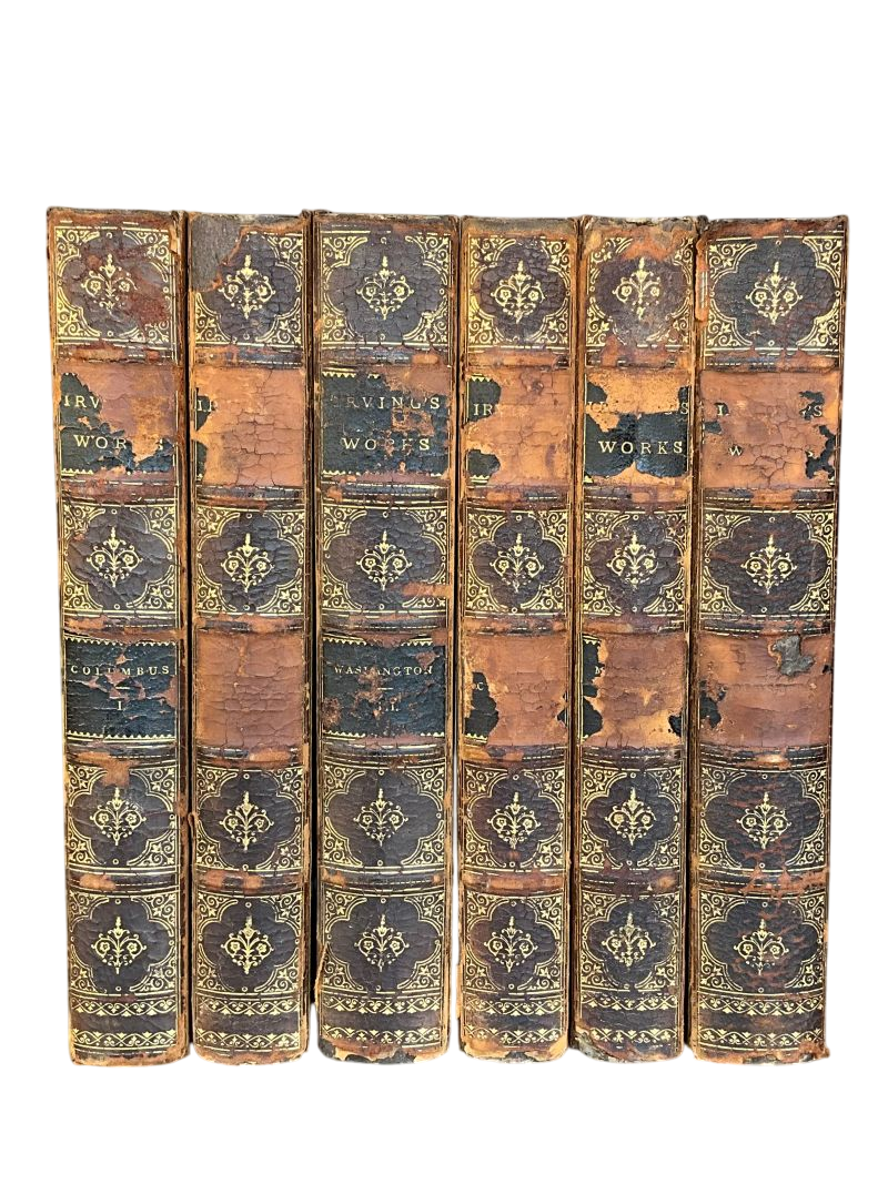 Vintage The Works of Washington Irving- Set of 6 - Detail view