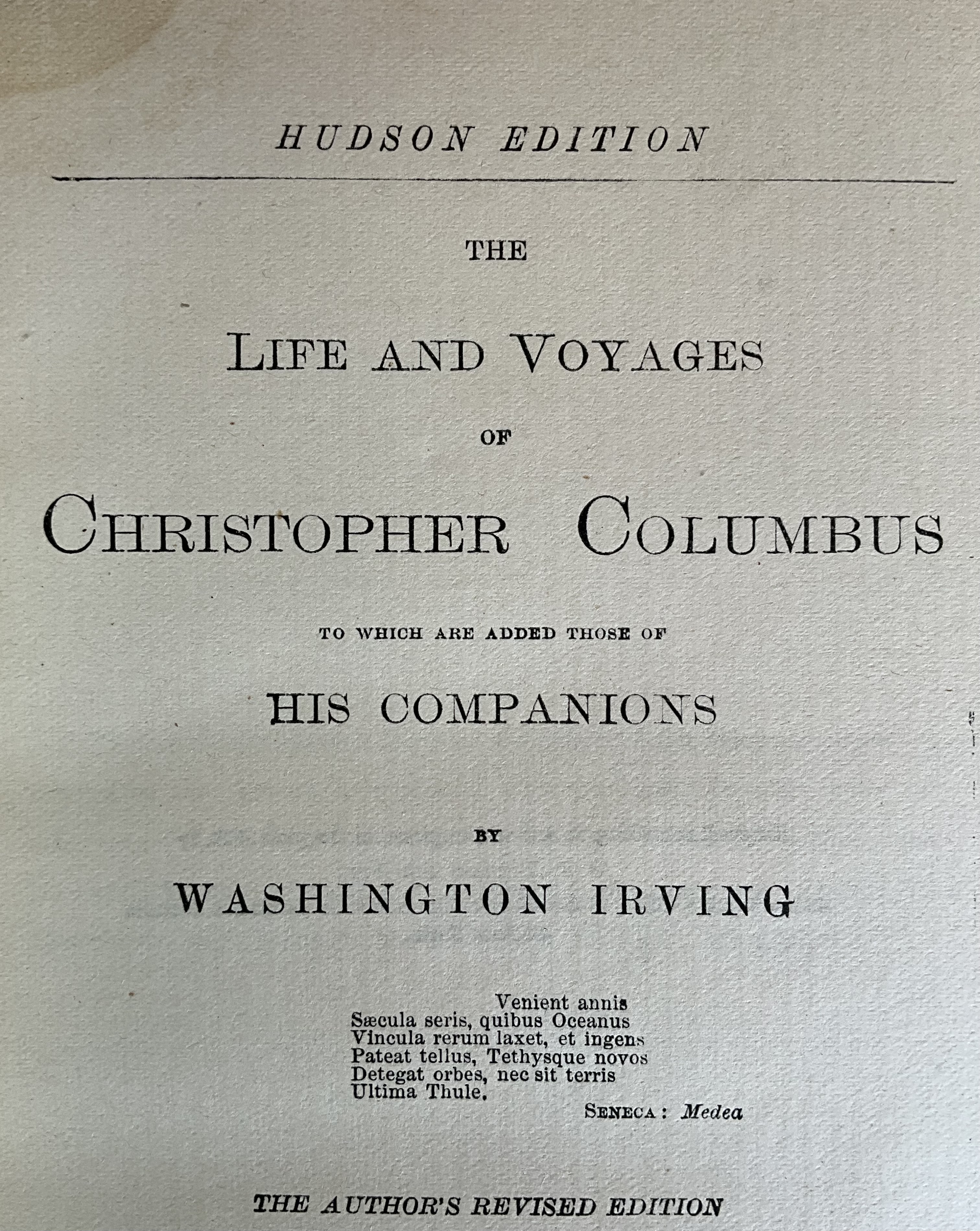 Vintage The Works of Washington Irving- Set of 6 - Top view