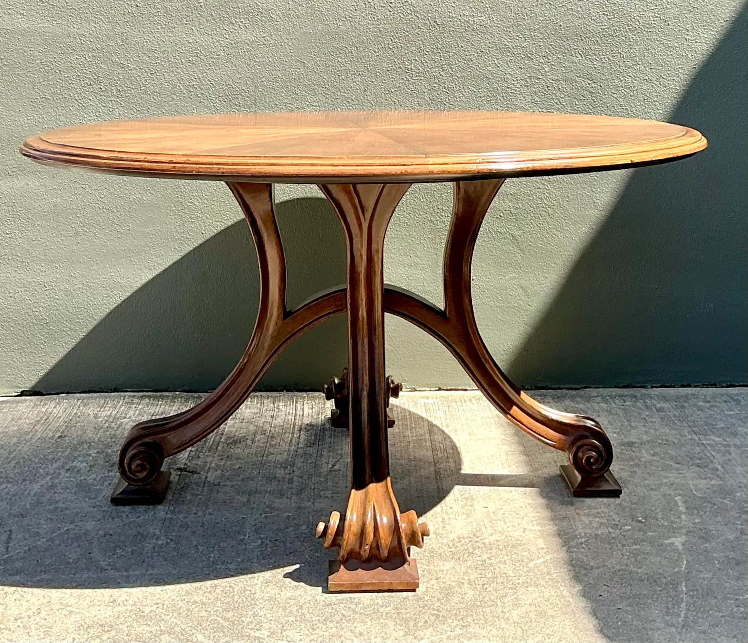 Vintage Theiren Studios “Volute” Dining Table - Side view