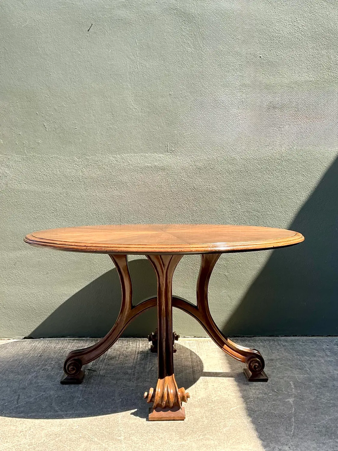 Vintage Theiren Studios “Volute” Dining Table - Detail view