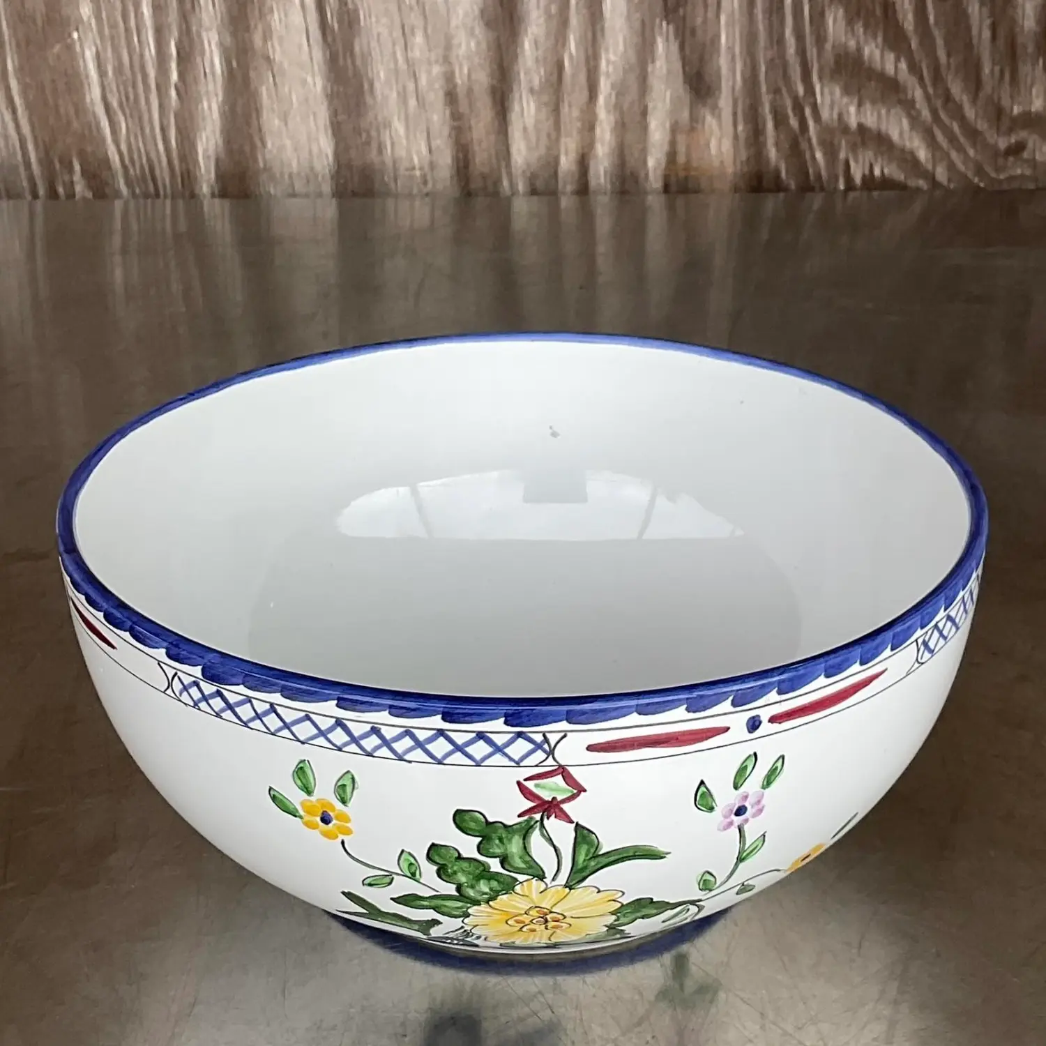 Vintage Tiffany & Co. Hand Painted Bowl - Side view
