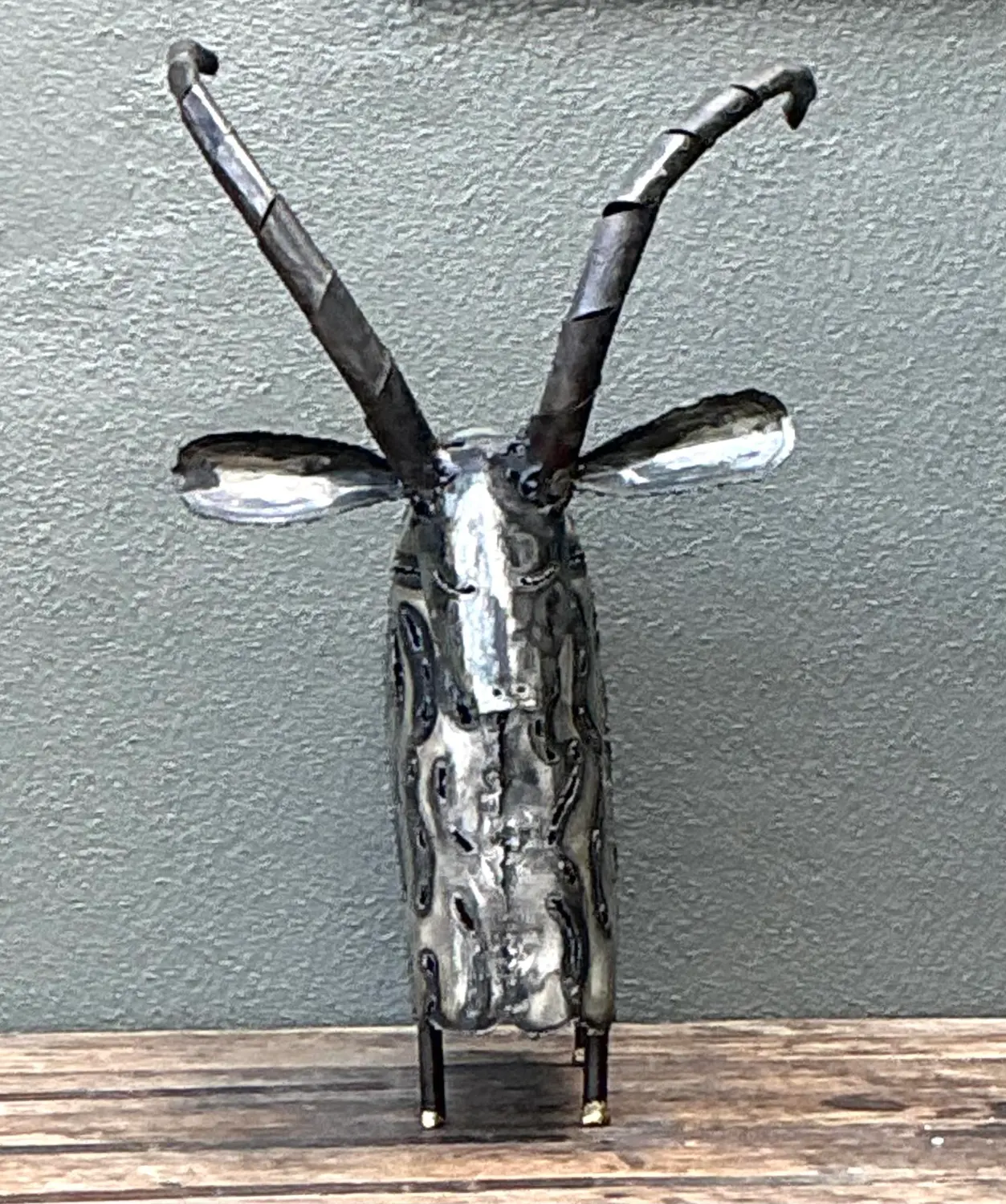 Vintage Torch Cut Ram Sculpture - Back view