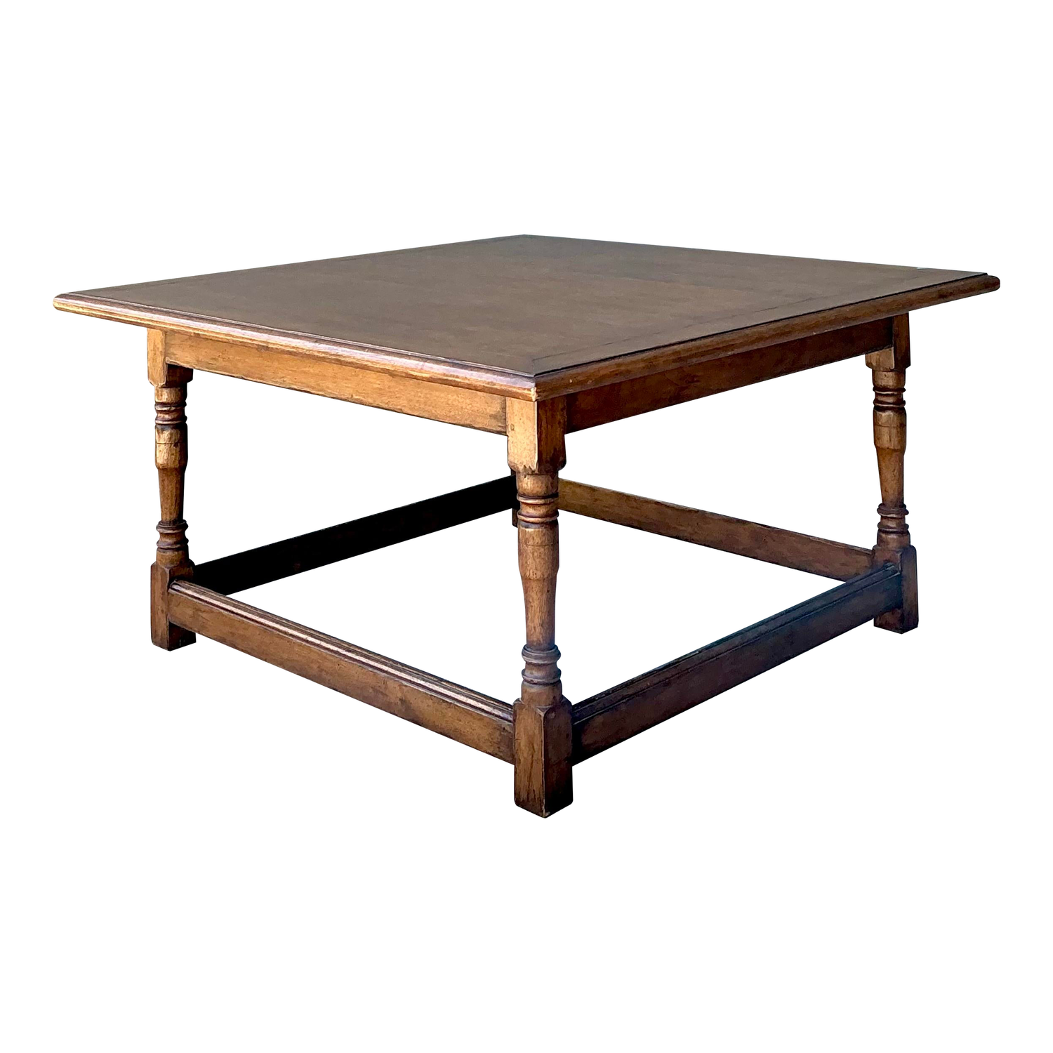 Vintage Turned Wood Coffee Table - Detail view
