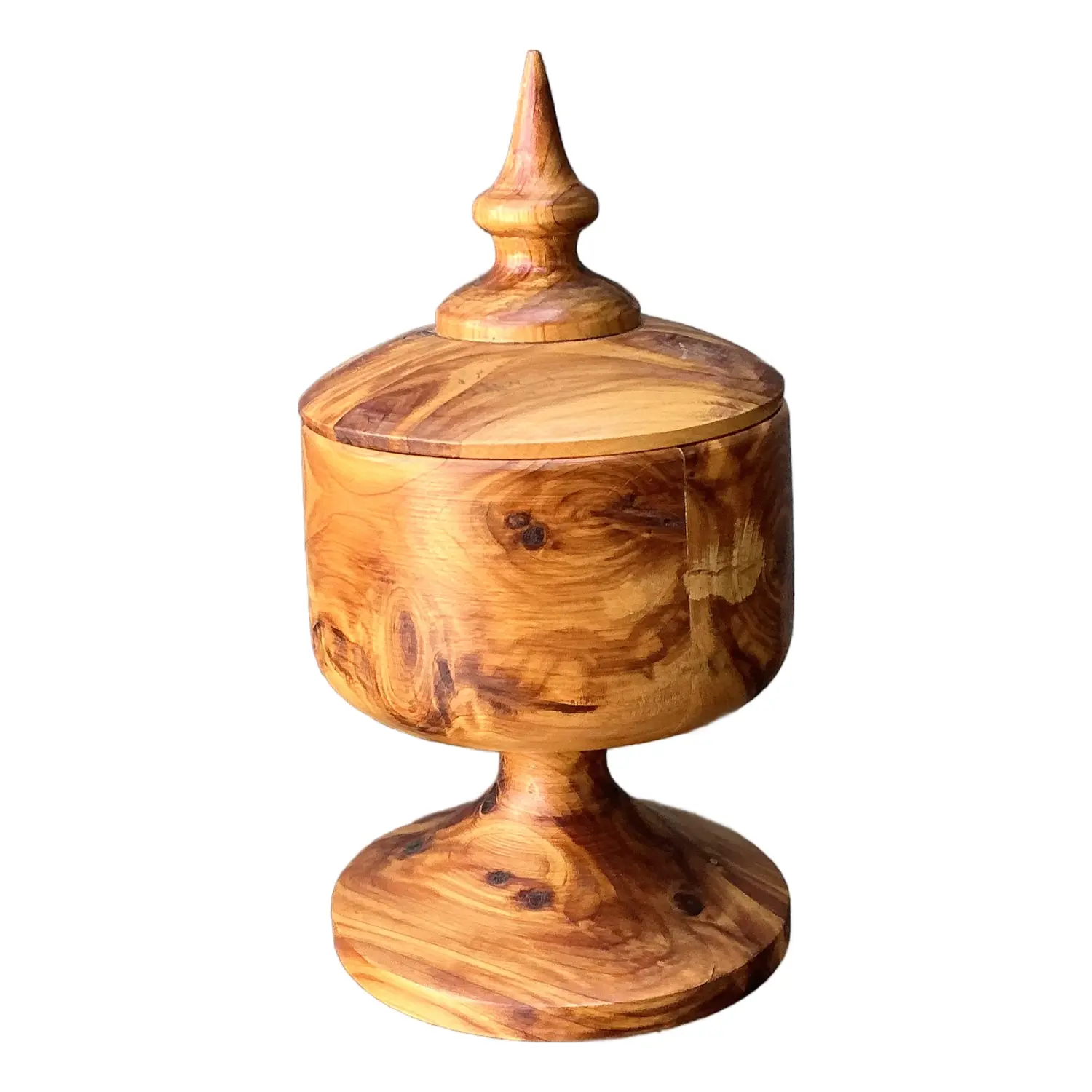 Vintage Turned Wood Lidded Box