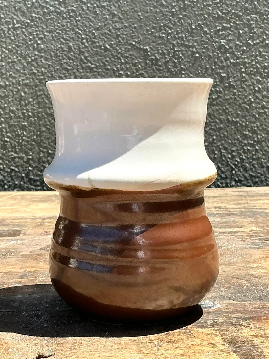 Vintage Two Tone Original Studio Pottery Vase