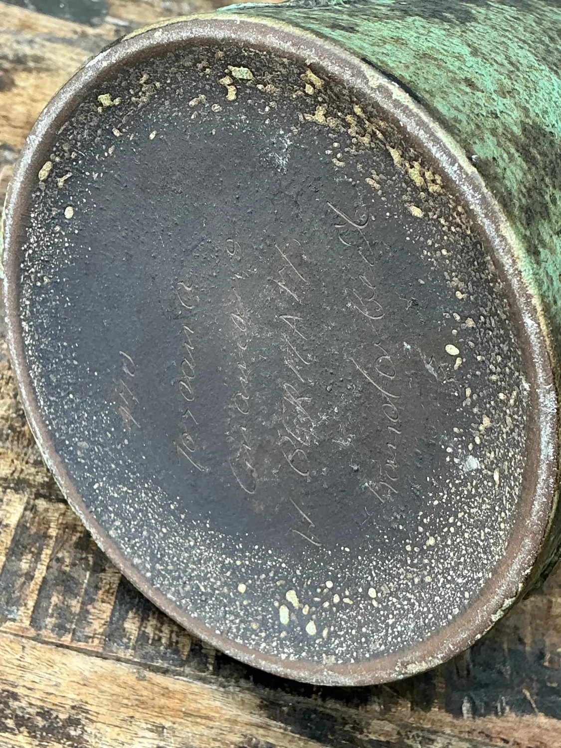 Vintage West German Original Studio Pottery Vase - Detail view