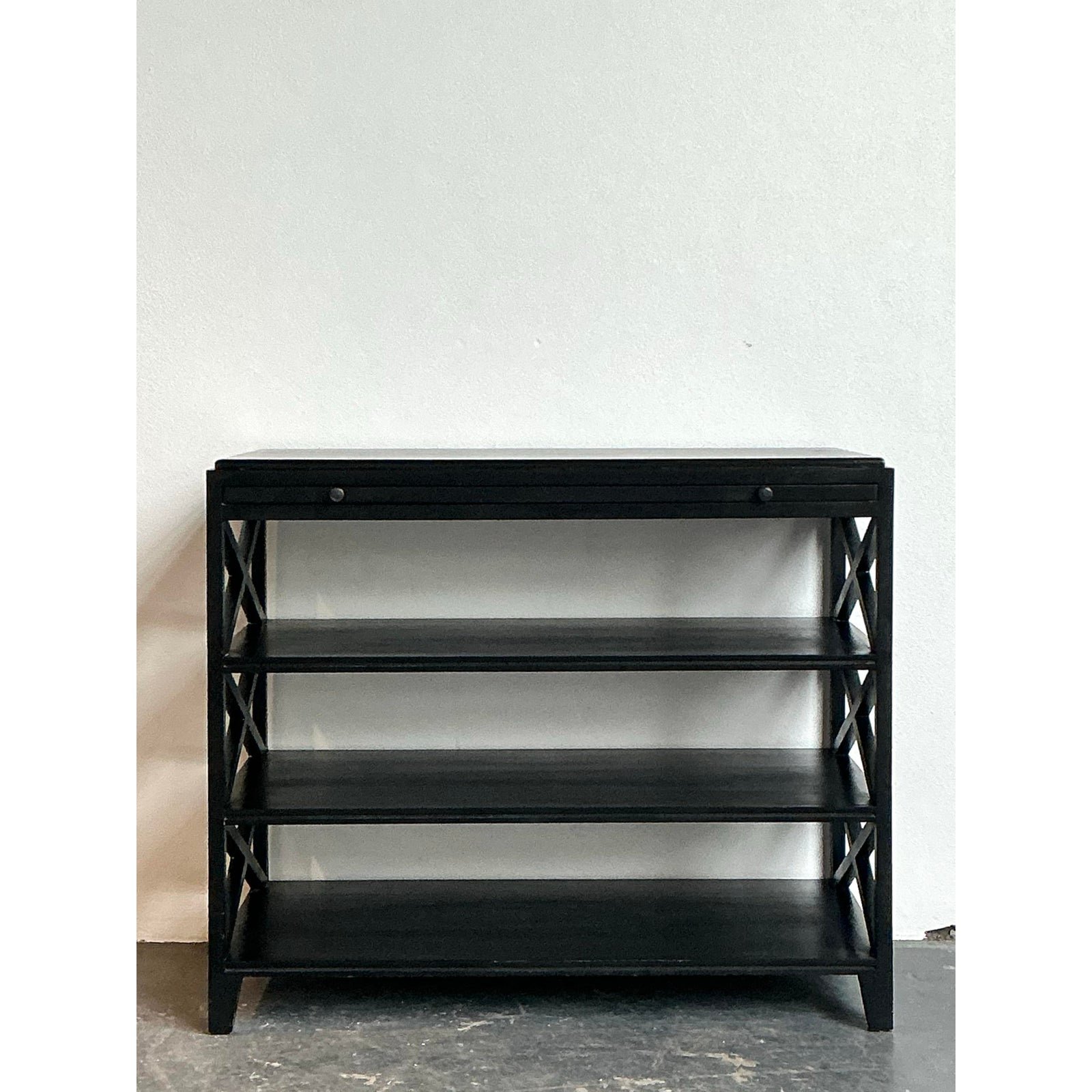 Vintage X Frame Console Table - Detail view