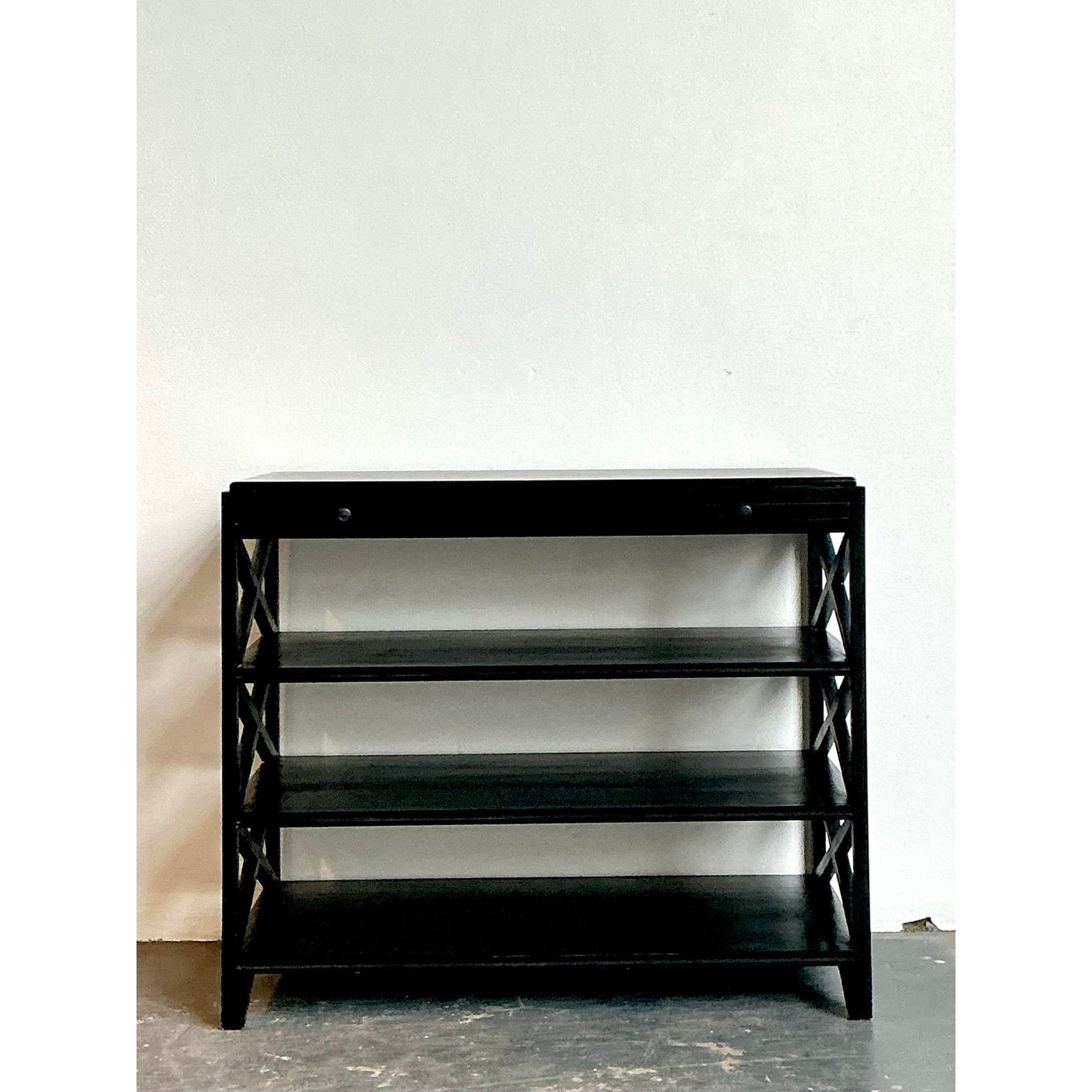Vintage X Frame Console Table - Side view