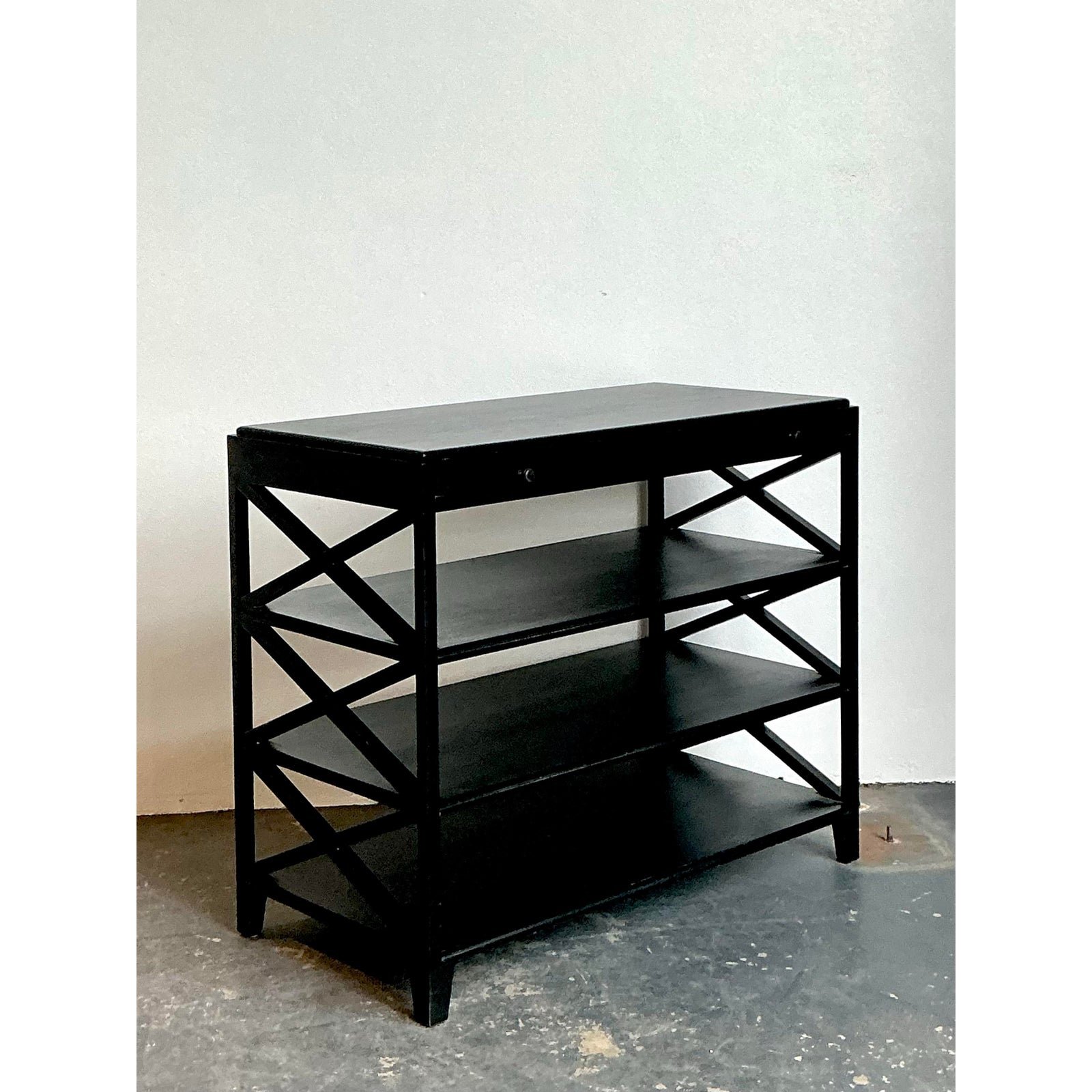 Vintage X Frame Console Table - Top view