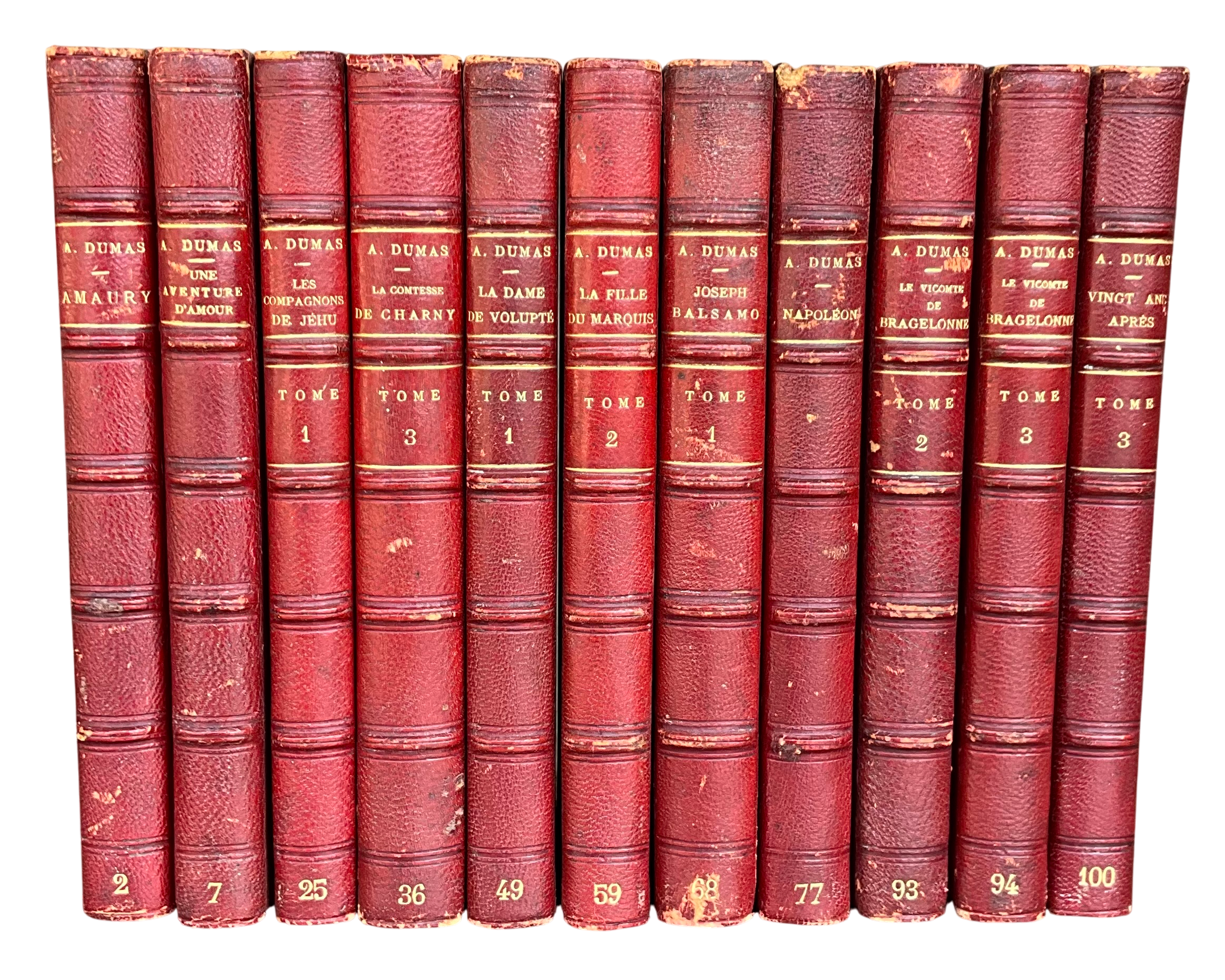 Works of Alexandre Dumas- Set of 11 - Detail view